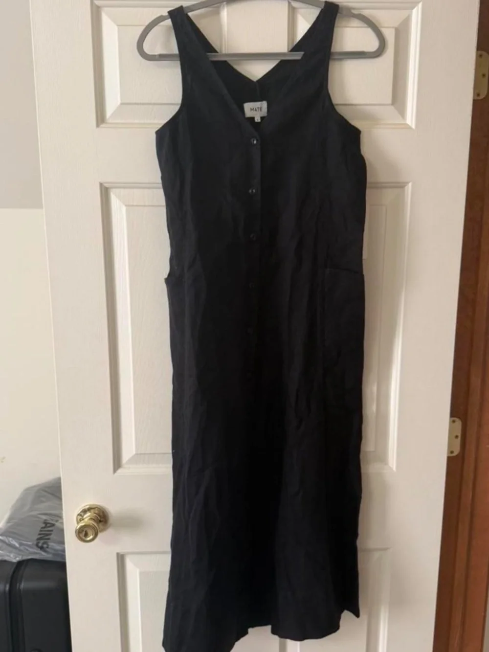 Mate the label organic linen button front dress Small NWT